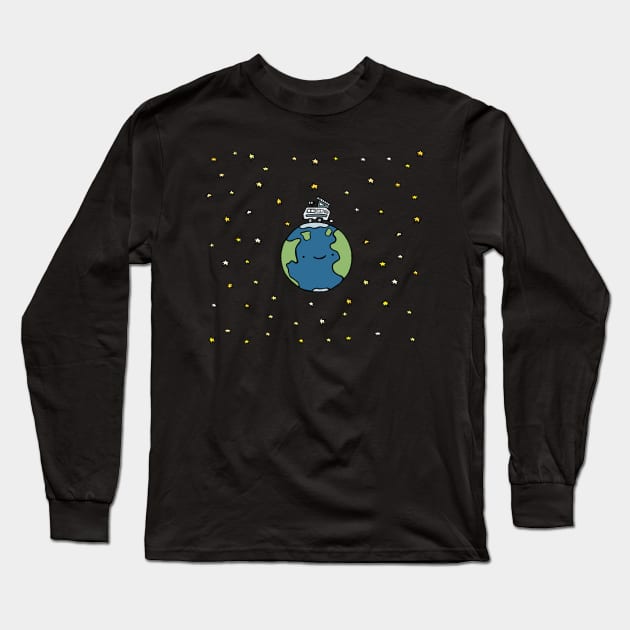 Camping in the Stars Long Sleeve T-Shirt by staceyromanart